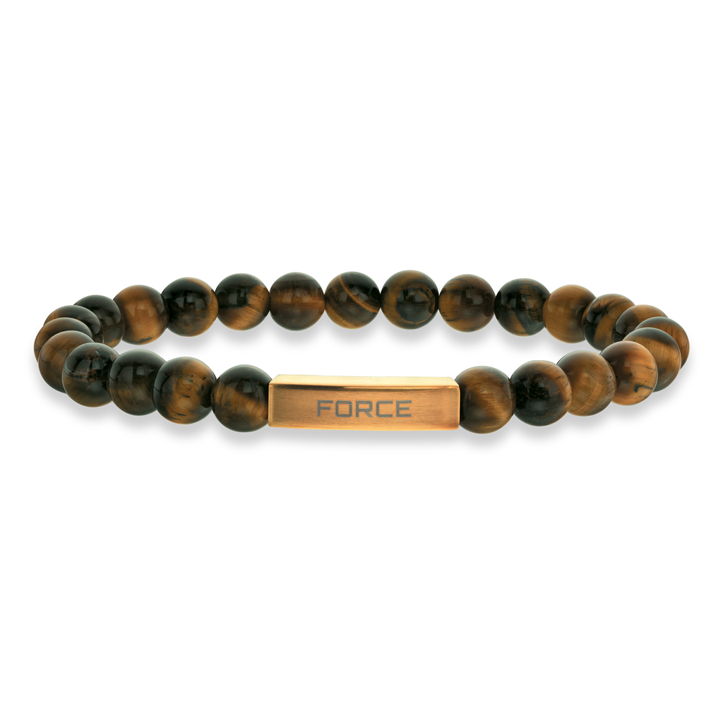 Scrouples - FORCE herrearmbånd tigerøje 19 cm - Model: 03471A,S