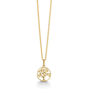Køb Aagaard - 8KT VEDH. LIVETS TRÆ M/FORG.KÆDE - Modelnr.: 04303663-45 hos Guldsmed Smeds