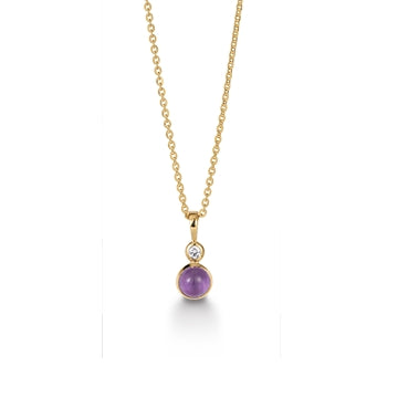 Køb Aagaard - 8KT VEDH. M/AMETYST+SY.ZIRCONIA+FORG.KÆ - Modelnr.: 04333537-45 hos Guldsmed Smeds