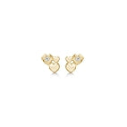 Køb Aagaard - 8 kt. guld hjerte ørestik med sy. zirkon - Model: 08923499-75 hos Guldsmed Smeds