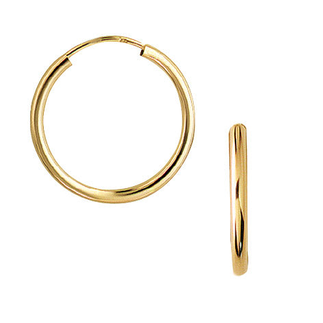 Køb Aagaard - 8 kt. Creol 20mm, Tråd 2mm m/Vridlås  - Modelnr.: 0899721 hos Guldsmed Smeds