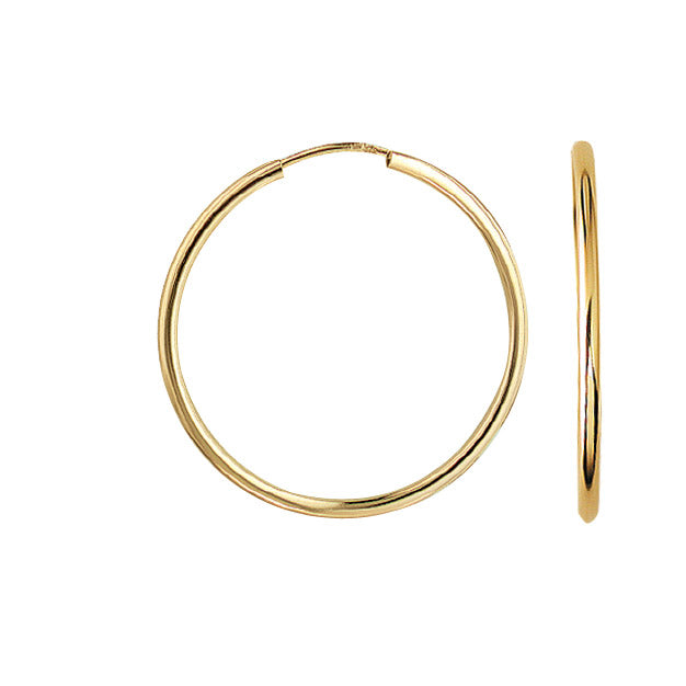 Køb Aagaard - 8 kt. Creol 30mm, Tråd 2mm m/Vridlås  - Modelnr.: 0899723 hos Guldsmed Smeds