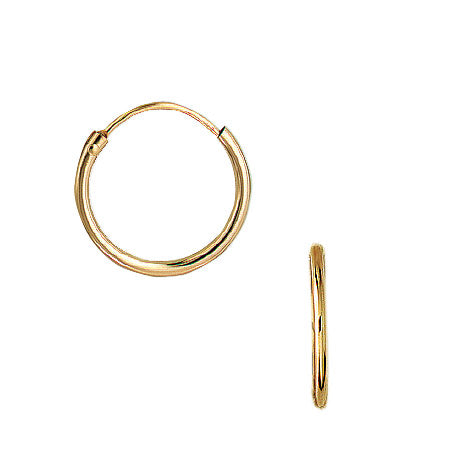 Køb Aagaard - 8kt. guld creoler/hoops m/vippelås, 14mm, tråd 1,2mm - Model: 0899814 hos Guldsmed Smeds