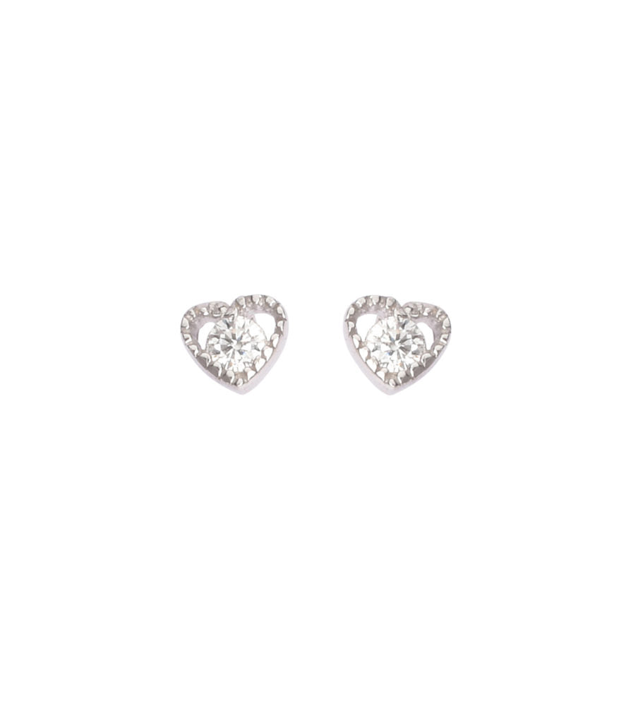 Køb LG - Mini hjerte med zirkonia 3 mm , Rhd. Sølv - Model 1020247 hos Guldsmed Smeds