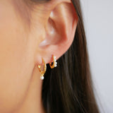 Enamel - Forgyldt Paula Pearl øreringe 10 mm - Model: E270GM