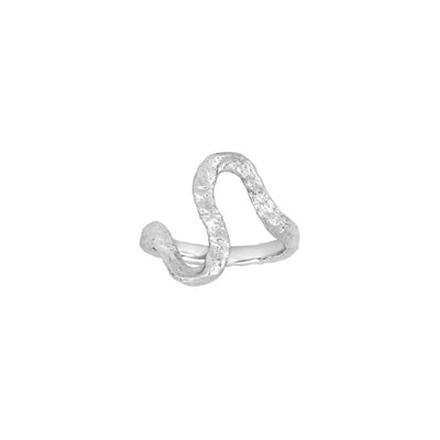 Nordahl Andersen Sølv "snake" ring med hamret overflade