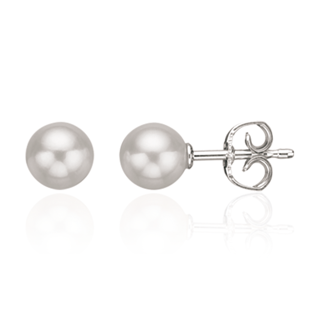 Køb Scrouples - Ørestik hvidguld 14 kt. perle 6-6½ mm - Model nr.: 1046 hos Guldsmed Smeds