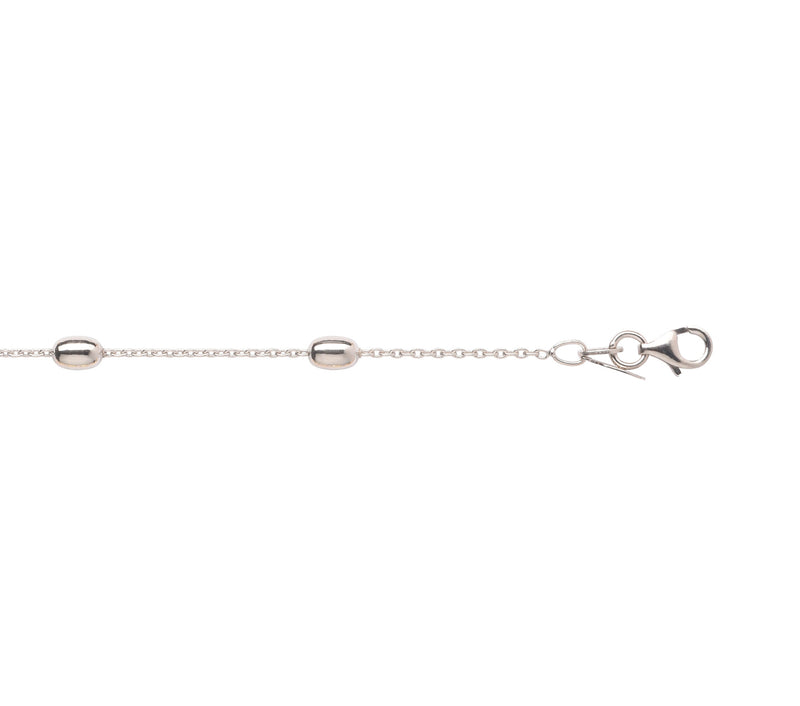 Køb L&G - Armbånd sølv rhodineret oliven kæde, 17cm - Modelnr: 106952-17 hos Guldsmed Smeds