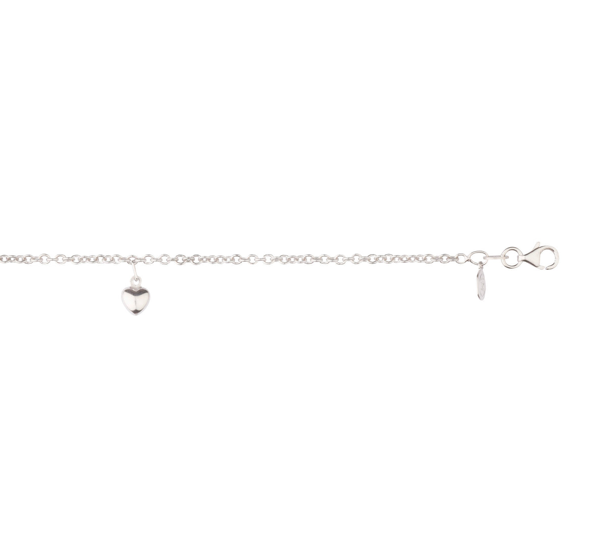 Køb L&G - Armbånd sølv rho. m. hjerte - Modelnr: LG-106993 hos Guldsmed Smeds