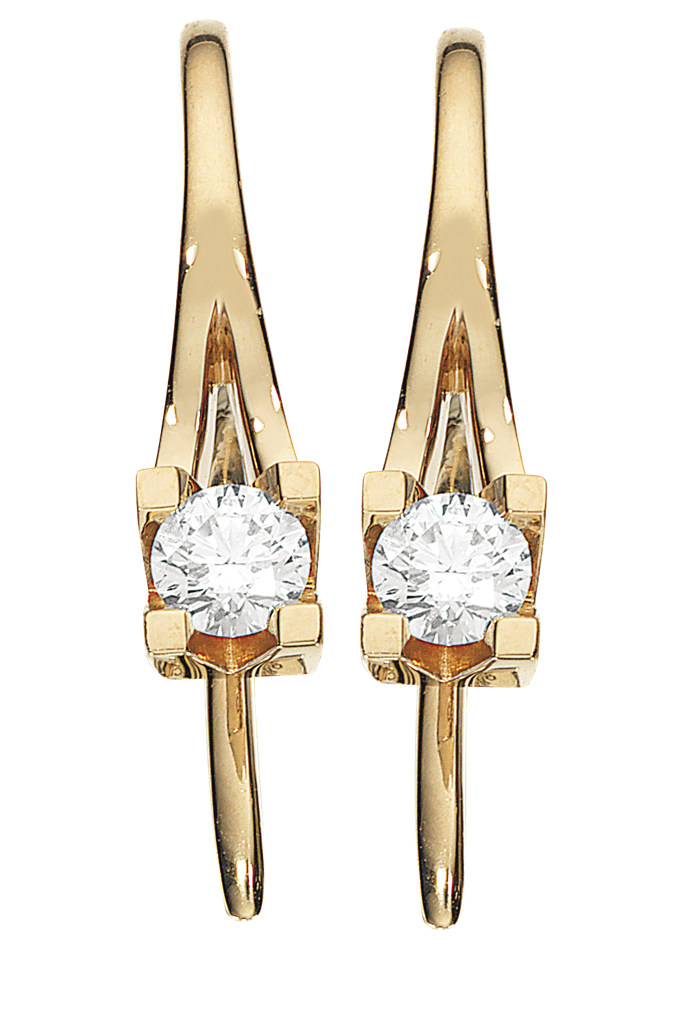 Køb Scrouples - Kleopatra diamant ørehænger med diamant 0,20 w/si, 14 kt. rødguld - Modelnr.: 1125,20 hos Guldsmed Smeds