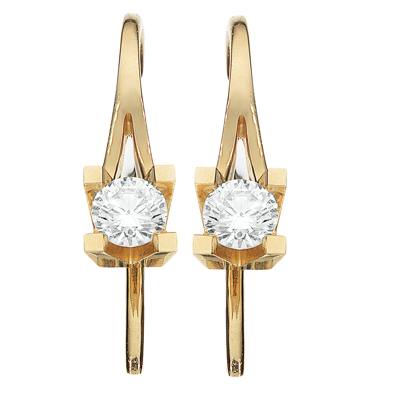 Køb Scrouples - Kleopatra diamant ørehænger med diamant 0,40 w/si, 14 kt. rødguld - Modelnr.: 1125,40 hos Guldsmed Smeds