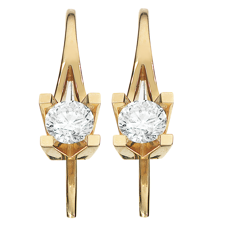 Køb Scrouples - Kleopatra diamant ørehænger med diamant 0,50 w/si, 14 kt. rødguld - Modelnr.: 1125,50 hos Guldsmed Smeds