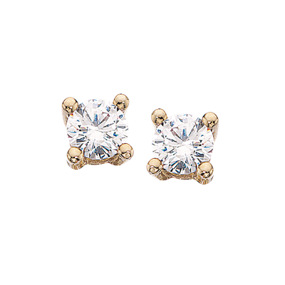 Køb Scrouples - 8 kt. guld ørestikker med sy. zirkonia - Model: 117463 hos Guldsmed Smeds