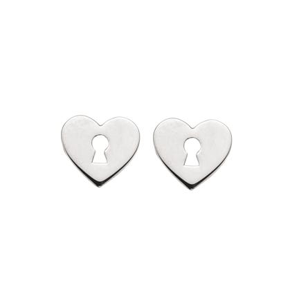 Køb Scrouples - Sølvørestikkere rhod. - wearlove - hjerte/lås - Modelnr.: 144072 hos Guldsmed Smeds