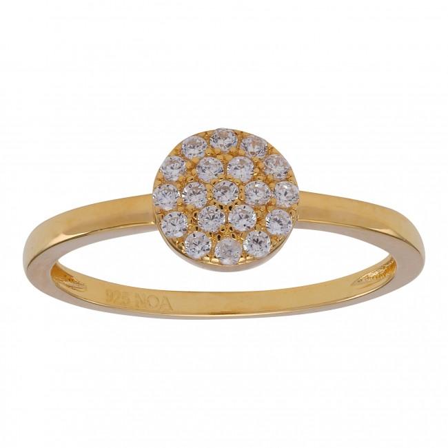 Køb Joanli Nor - Forgyldt ring ANNIENOR med cz. rund 6mm Str:54 - Model: 145 047-3 hos Guldsmed Smeds