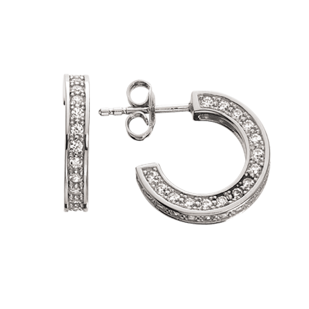 Køb Scrouples - Sølv rho. creoler m/zir. - Model nr.: SC-149562 hos Guldsmed Smeds
