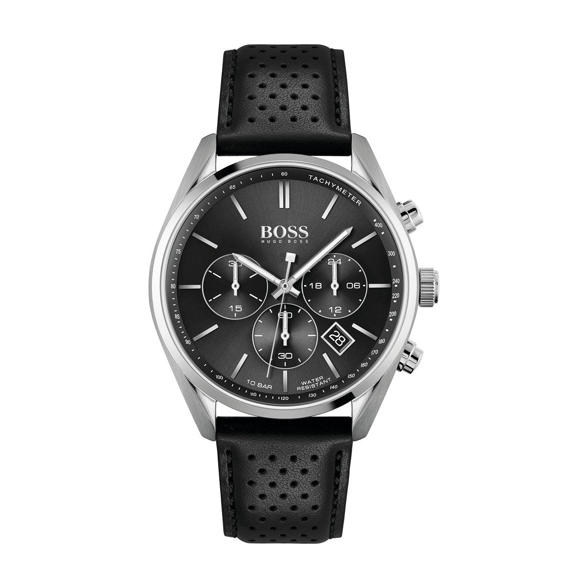 Køb Hugo Boss - Champion - Stål herreur med læderrem  - Model: 1513816 hos Guldsmed Smeds
