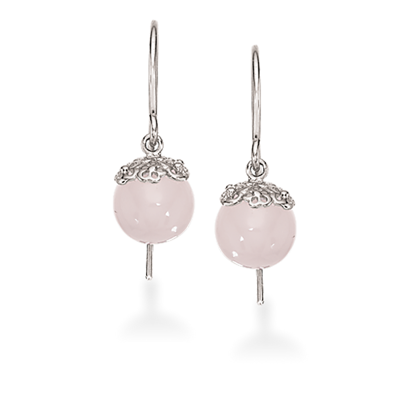 Køb Scrouples - Prima Vera ørebøjle rho sølv m. rosa quartz - Model nr.: 151452 hos Guldsmed Smeds