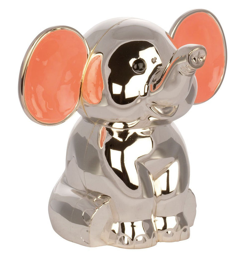 Køb Nordahl Andersen - Forkromet sparebøsse elefant m. pink ører - Model: 152-86202 hos Guldsmed Smeds