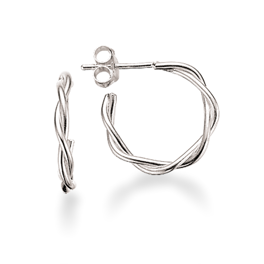 Køb Scrouples - Snoet halv creol 15 mm sølv - Model nr.: 154492 hos Guldsmed Smeds