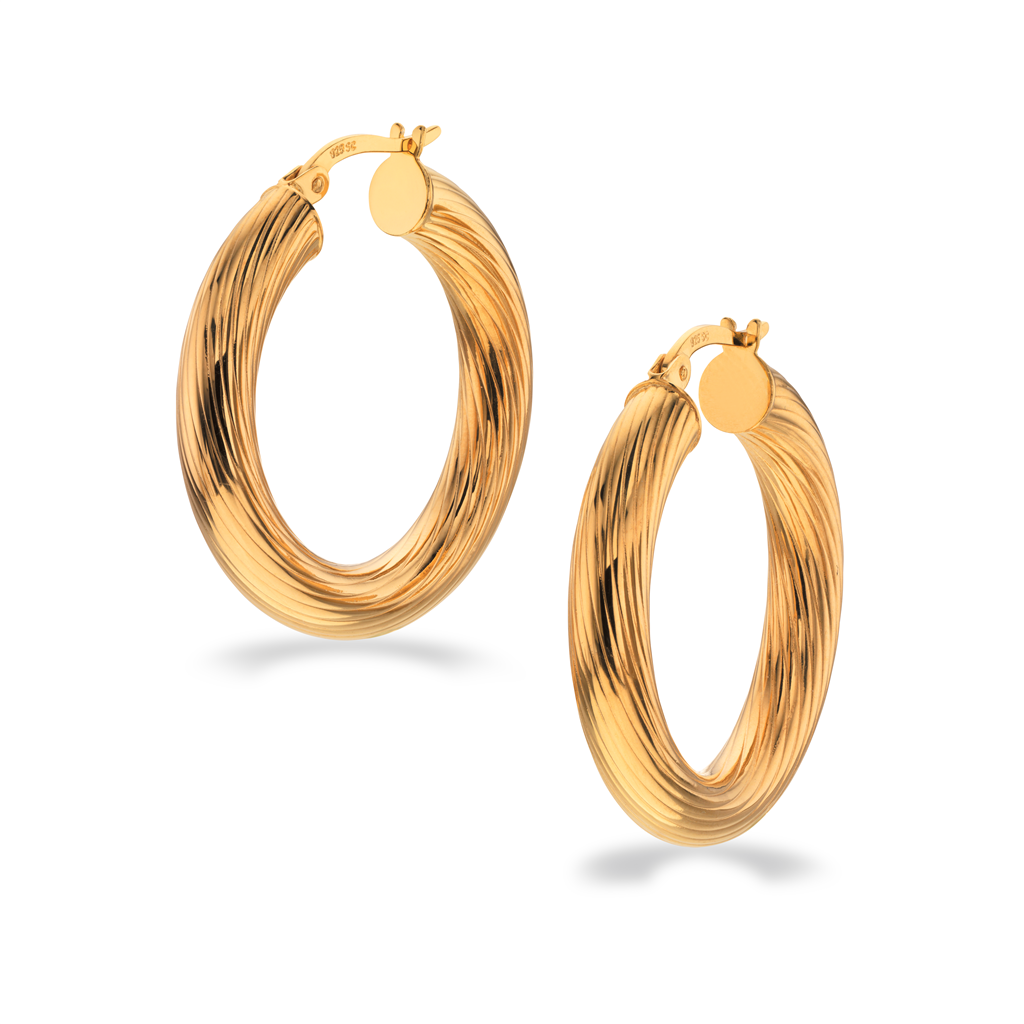 Scrouples - forgyldt chunky creol 30 mm - Model: 158702