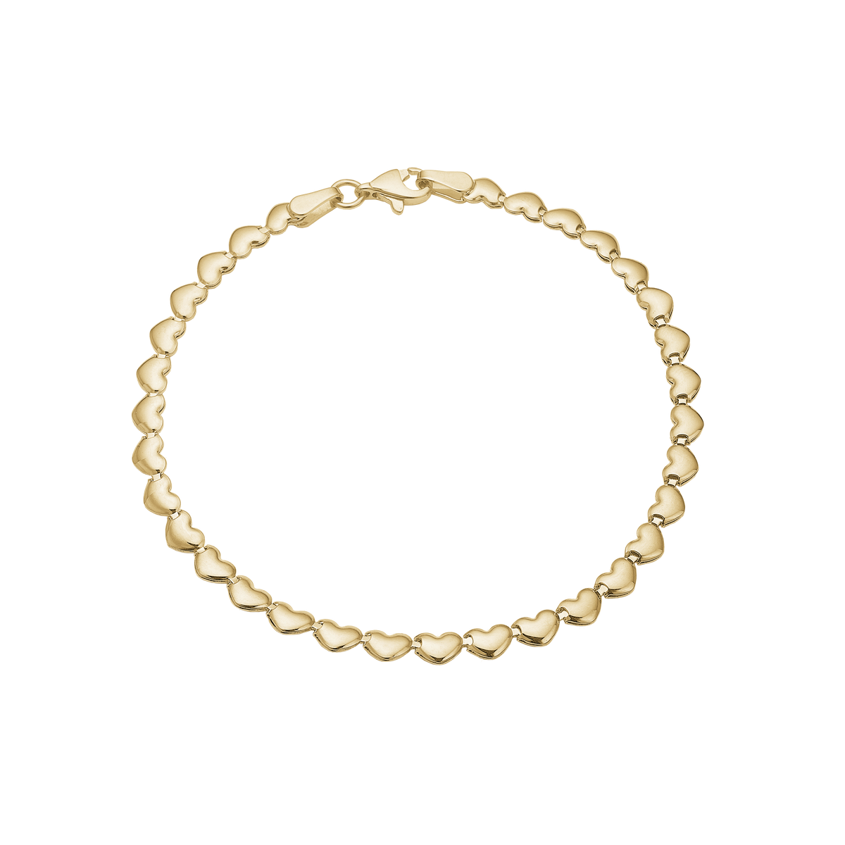 Aagaard - 8 kt guld armbånd med små hjerter - Model: 1601-G8-12