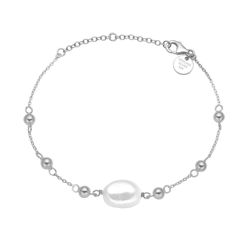 Køb Aagaard - Armbånd sølv, Barok perle  - Model: 1601-S-S04 hos Guldsmed Smeds