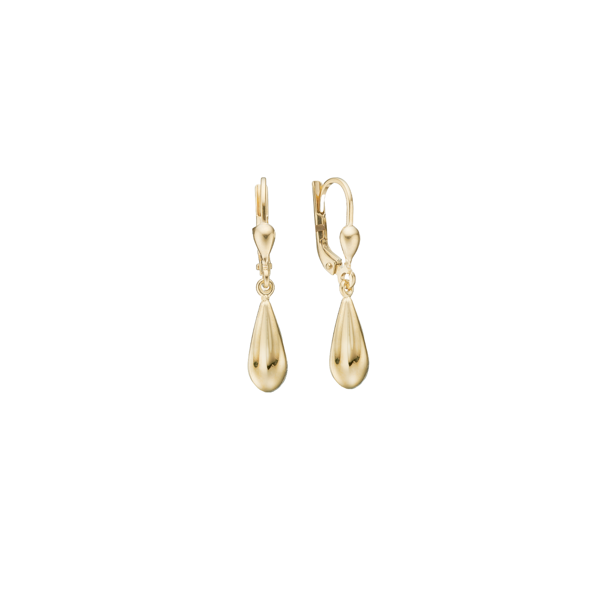 Aagaard - 8 kt guld ørehængere, kantet dråbe - Model: 1670-G8-25