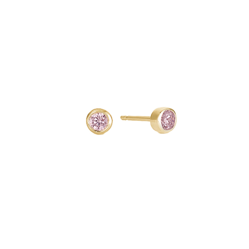 Køb Aagaard - Pink CZ, ørestikker, forgyldt sølv - Model: 1671-K-G13 hos Guldsmed Smeds