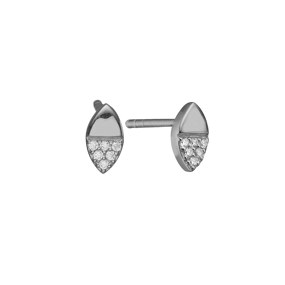 Køb Aagaard - Ørestikker, blade m/12 cz, sølv - Model: 1671-S-S15 hos Guldsmed Smeds