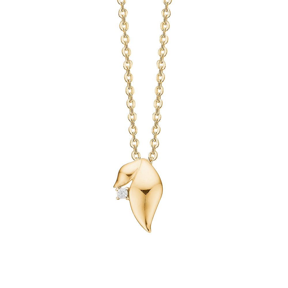 Køb Aagaard - Halskæde, 14k guld m/0,05ct diamant - Model: 1680-G14-02 hos Guldsmed Smeds