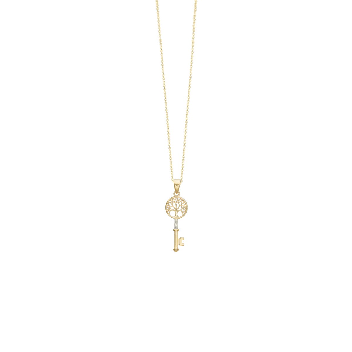 Aagaard - Halskæde i 8 kt. "Livets træ nøgle" - Model: 1680-G8-47-45