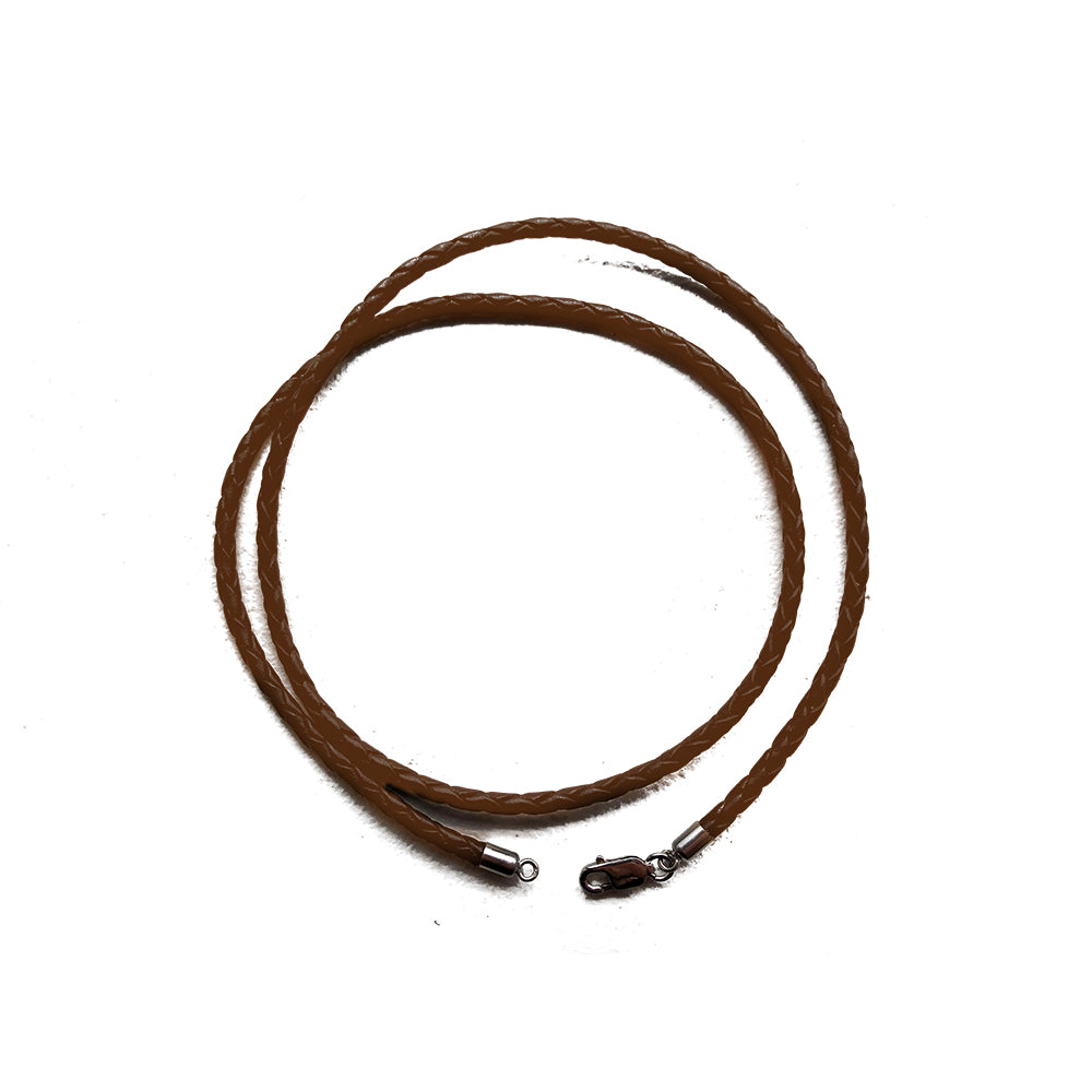 Køb Aagaard - LÆDER COLLIER BRUN FLET M/STÅL LÅS - Model: 1680-MENS-BROWN-50 hos Guldsmed Smeds