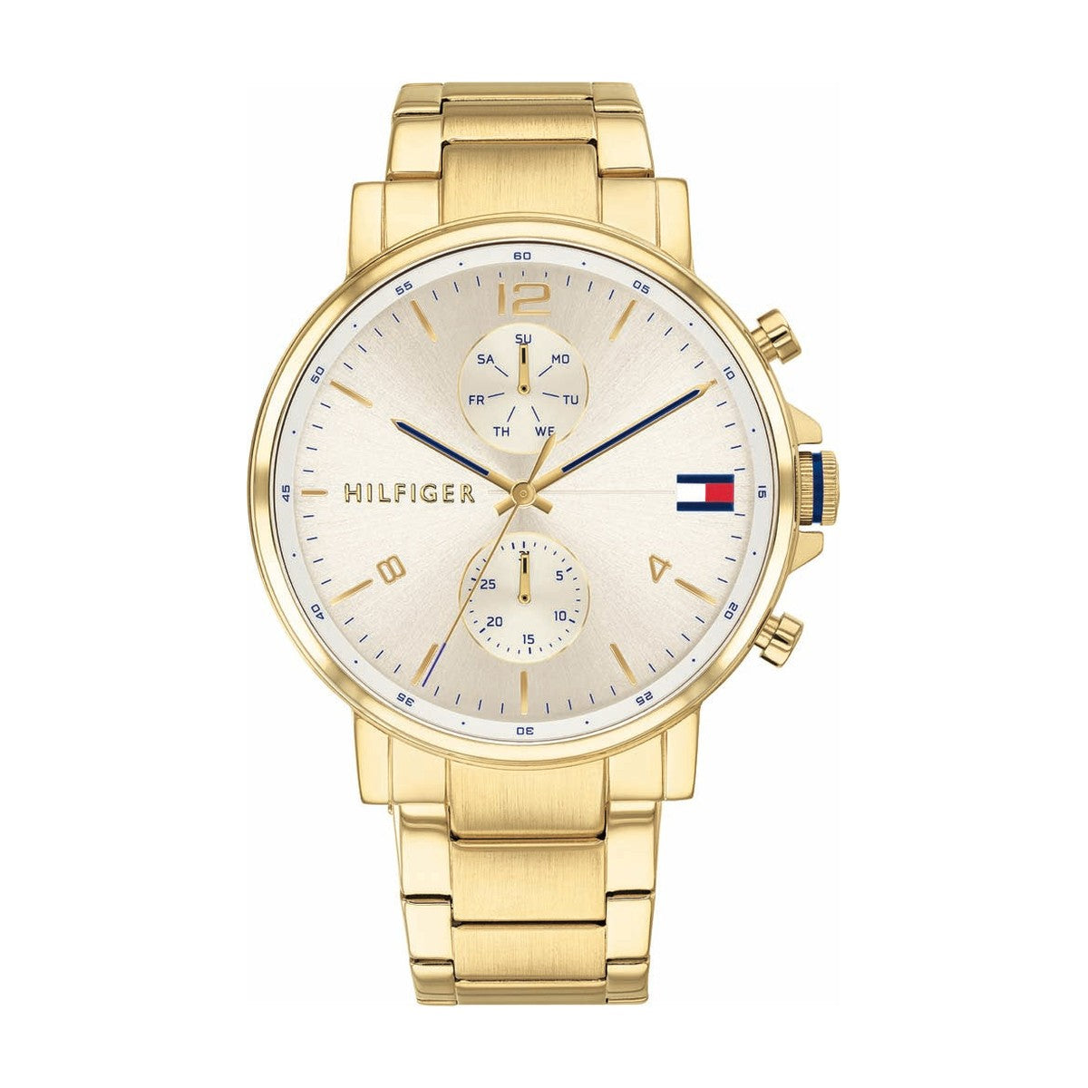 Køb Tommy Hilfiger - Daniel - Herreur gulddublé med lænke, multi skive  - Model: 1710415 hos Guldsmed Smeds