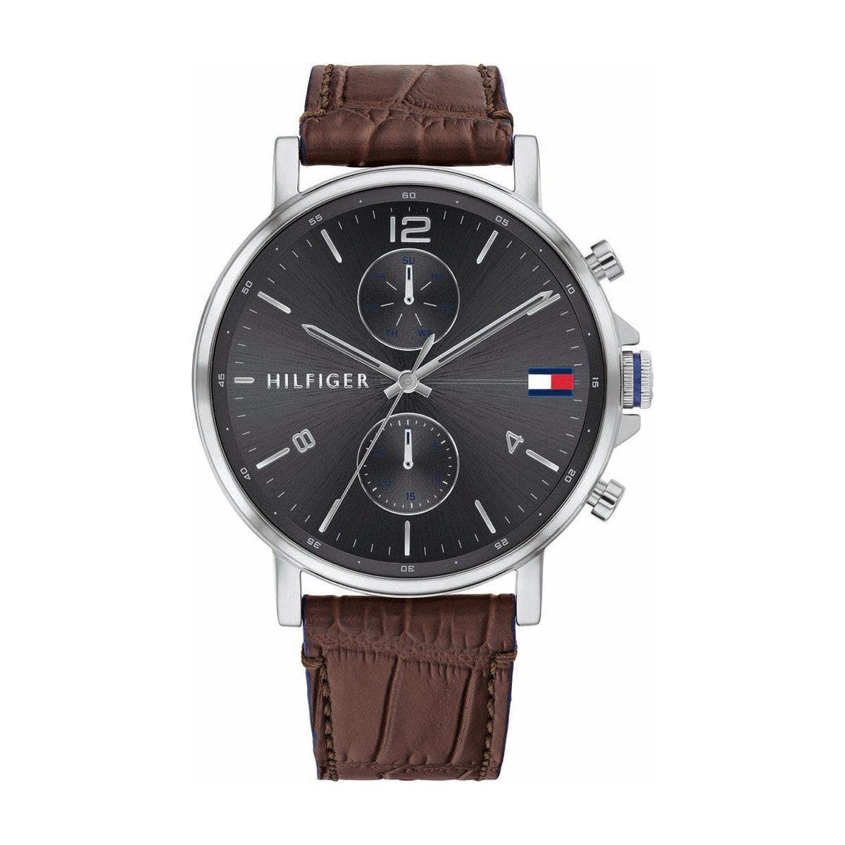 Køb Tommy Hilfiger - Daniel - Herreur stål med rem, multi grå skive - Model: 1710416 hos Guldsmed Smeds