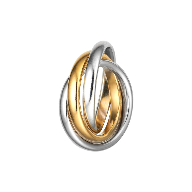 Køb Aagaard - Dame ring, 3 i 1 ring blank sølv og forgyldt - Model: 1800-S-BB09 hos Guldsmed Smeds
