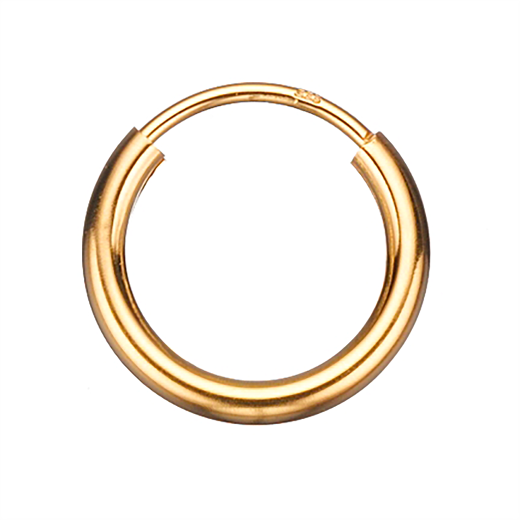 Scrouples - 8 kt guld creoler 2 x 13 mm - Model: 19223