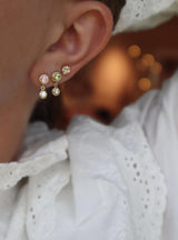 Jeberg Jewellery - Forgyldt "I AM GOLD" Double drop pink ørestik - Model: 51965