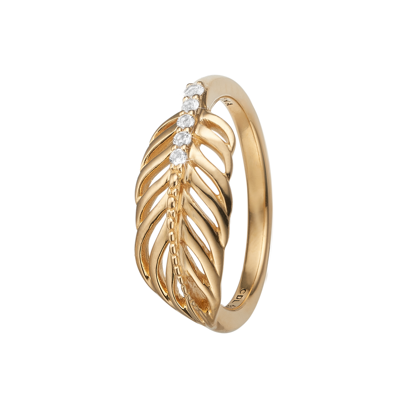 Køb Christina Collect Ring - Feather, forgyldt sølv - Modelnr: 800-2.15.B hos Guldsmed Smeds