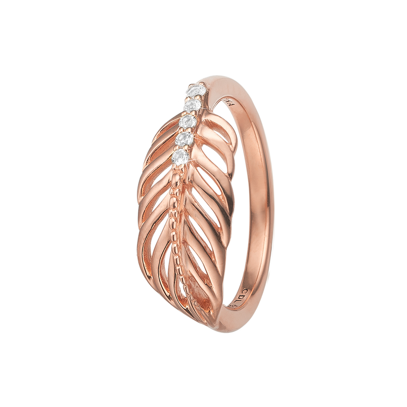 Køb Christina jewelry & watches - Ring, Feather, Rosa forgyldt sølv - Model: 800-2.15.C hos Guldsmed Smeds