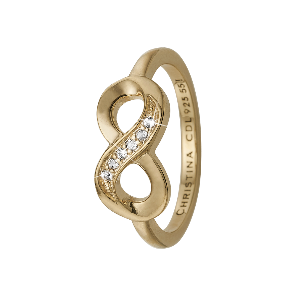 Køb Christina Jewelry - Ring, Eternity, forgyldt sølv ring med topaser - Model: 800-2.20.B hos Guldsmed Smeds