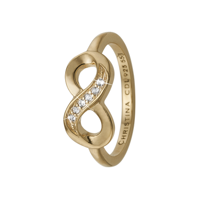 Køb Christina Jewelry - Ring, Eternity, forgyldt sølv ring med topaser - Model: 800-2.20.B hos Guldsmed Smeds