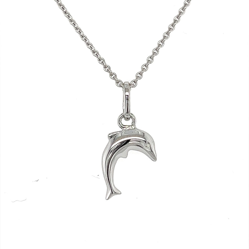 Delfin vedhæng i sølv