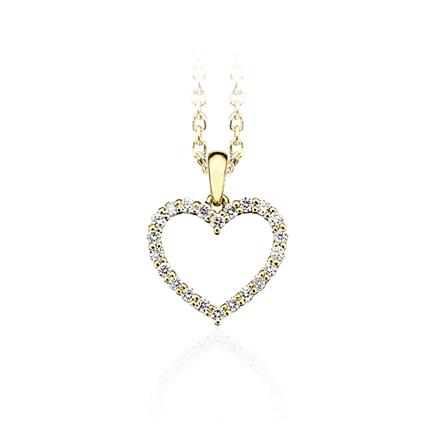 Køb Scrouples - Vedhæng hjerte, guld 14 kt.- diamant 0,27wsi - Modelnr.: 206135 hos Guldsmed Smeds