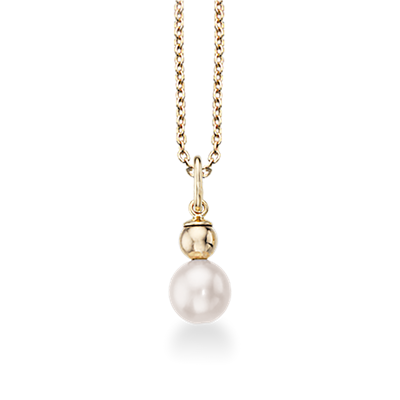 Scrouples - 8 karat vedhæng med ferskvandsperle - Model: 211723