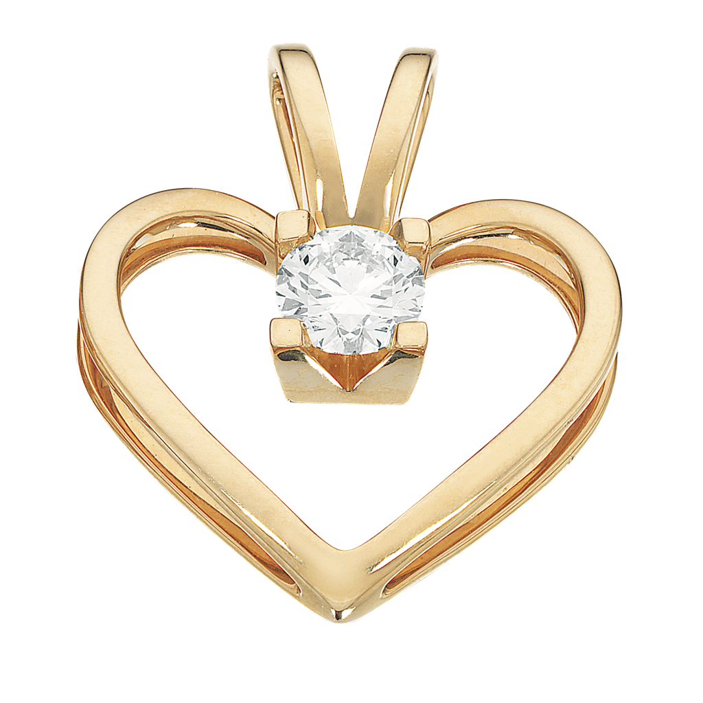 Køb Scrouples - Kleopatra hjerte vedhæng, med 0,50 ct. H-W/SI 14 kt rødguld- Model: 2125,50 hos Guldsmed Smeds