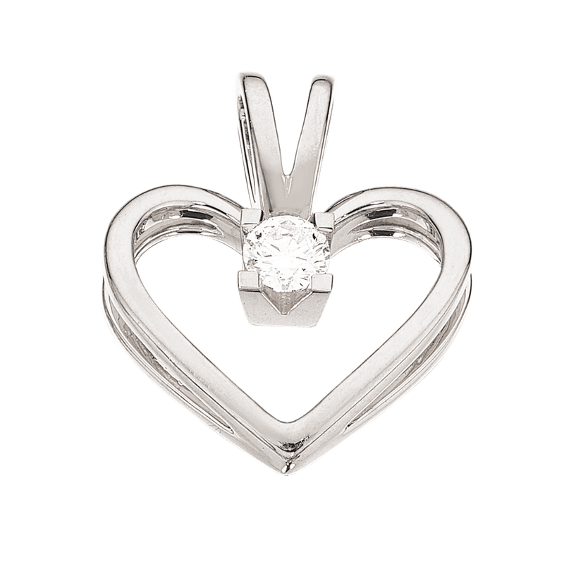 Køb Scrouples - Kleopatra diamant hjerte vedhæng med 0,10ct w/si 14 kt. hvidguld - Modelnr.: 2126,10 hos Guldsmed Smeds