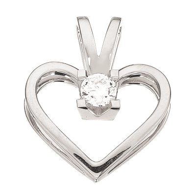 Køb Scrouples - Kleopatra diamant hjerte vedhæng med 0,20ct w/si 14 kt. hvidguld - Modelnr.: 2126,20 hos Guldsmed Smeds