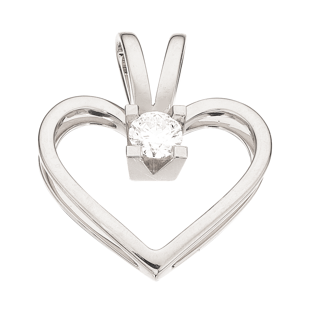 Køb Scrouples - Kleopatra diamant hjerte vedhæng med 0,30ct w/si 14 kt. hvidguld - Modelnr.: 2126,30 hos Guldsmed Smeds