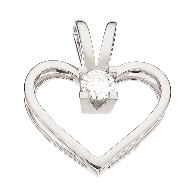 Køb Scrouples - Kleopatra diamant hjerte vedhæng med 0,30ct w/si 14 kt. hvidguld - Modelnr.: 2126,30 hos Guldsmed Smeds